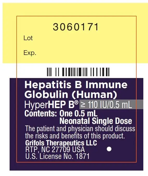 0.5 mL Vial Label